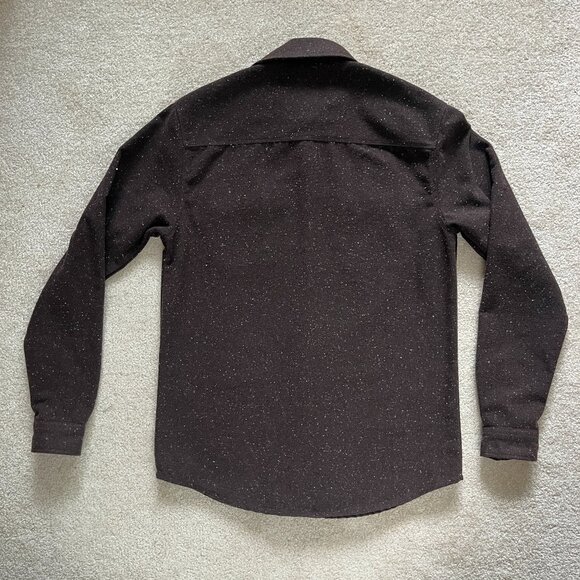 New Frank & Oak Brown Button-Down Shirt – XS, Unisex Fit – Tweed, Textured, Fall - Picture 2 of 10